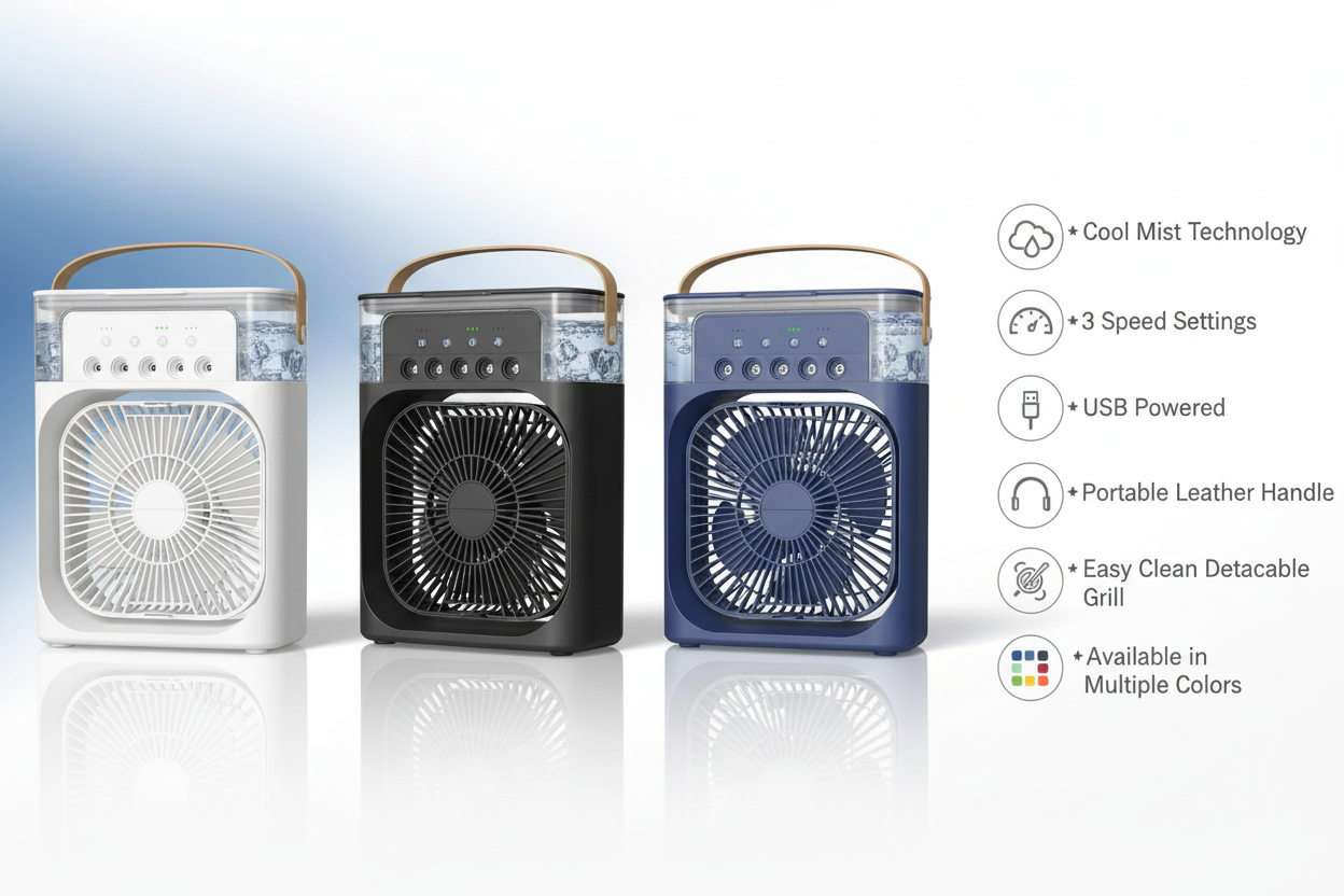Air Cooler Fan – 3 Colors Feature