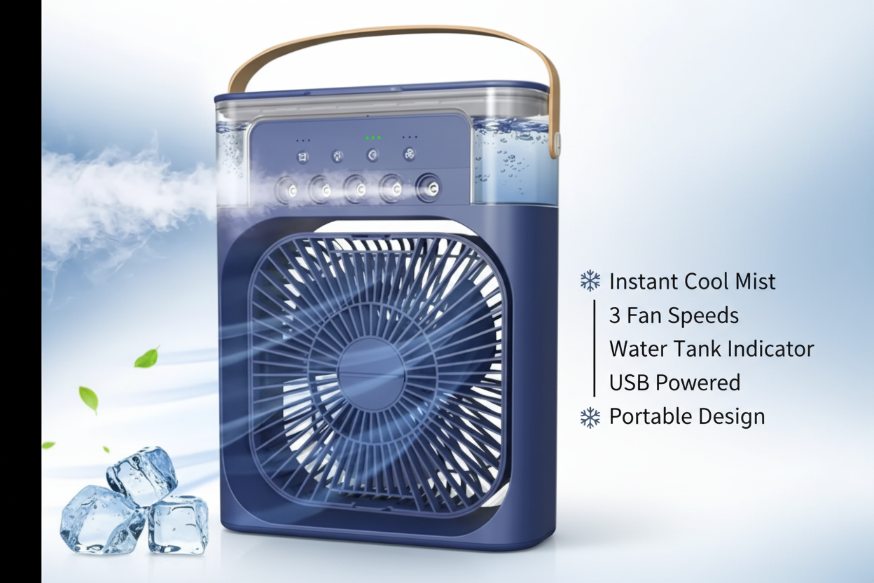 Air Cooler Fan – Blue Luxury