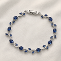 Blue Sapphire Bracelet on Cloth