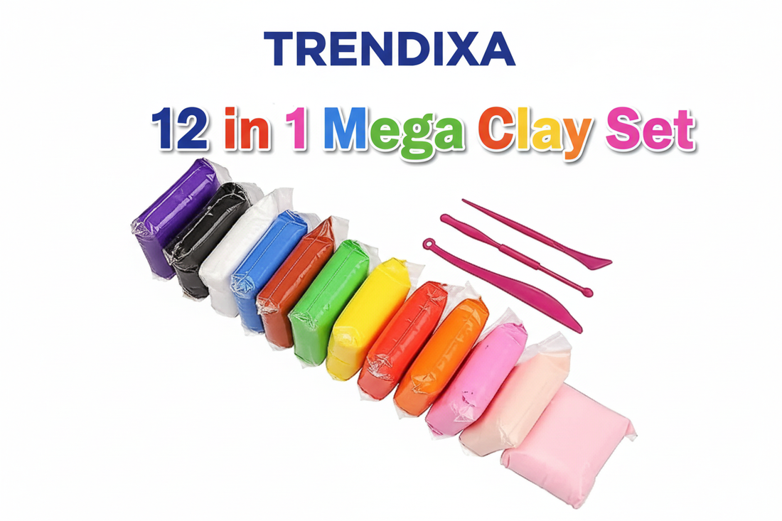 RAINBOW COLOUR  CLAY  12 IN 1