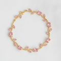 Pink Crystal Bracelet on Cloth