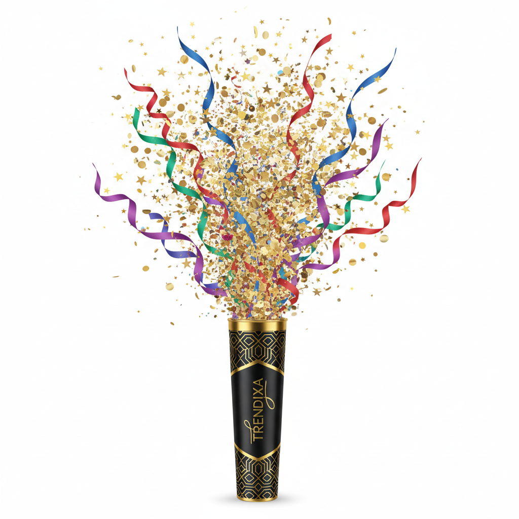 TRENDIXA Black Gold Party Popper